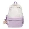 Schoolbag Large Capacity Backpack Casual Ins Style Fashion Girl Gray Korean Version Simple College Student Schoolbag Travel Backpack