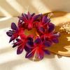 Elastic Floral Hair Tie Fabric Flower Hair Band Artificial Flower Hair Scrunchie  Summer Vacation