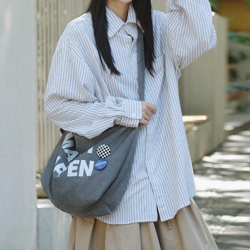 New student canvas bag going out shoulder bag tote bag large capacity daily commuting versatile