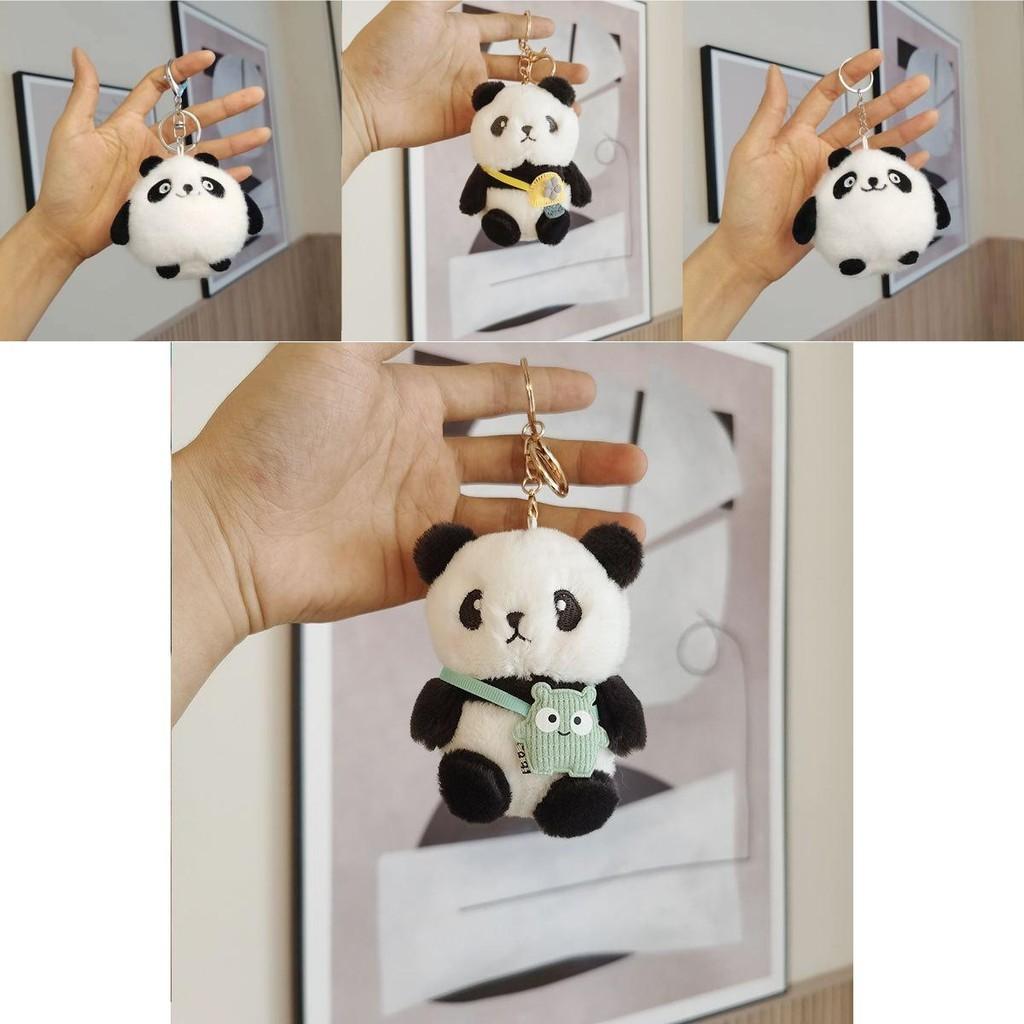 Soft Pp Cotton Filled Panda Plush Doll Keychain Backpack Decoration