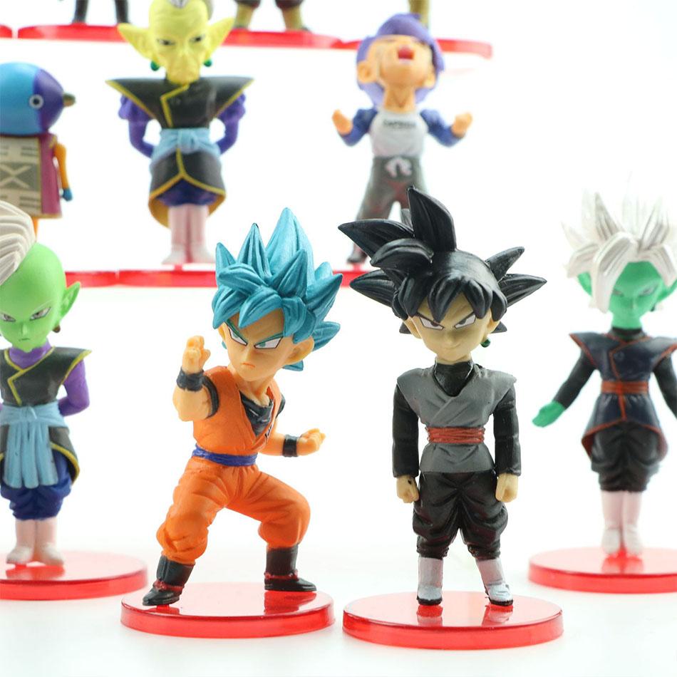 13/18/21Pcs/Set  Z Super Saiyan Goku Anime Figure Gohan Vegeta Broly Piccolo Majin Buu Action Figurine Model Gift Toy