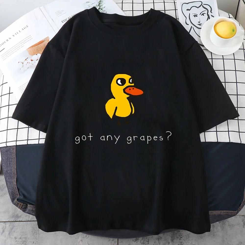 The Duck Song Got Any Grapes T Shirts Funny Patterns Manga/Comic Tshirts T-shirts Originality Short Sleeve Fashional