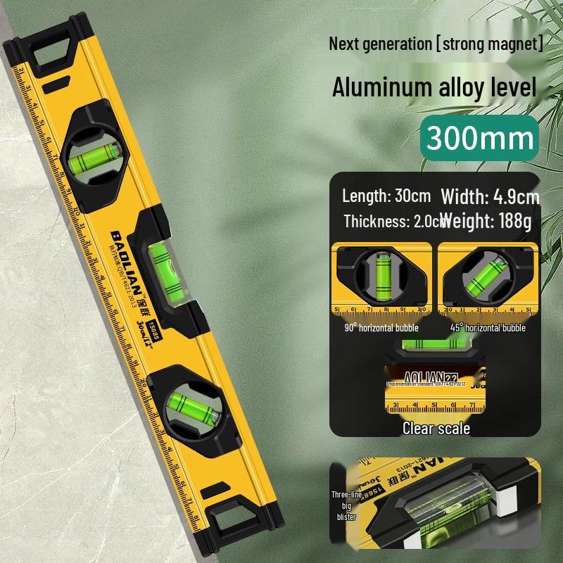 High Precision Mini Spirit Level with Strong Magnet and Aluminum Alloy Edge