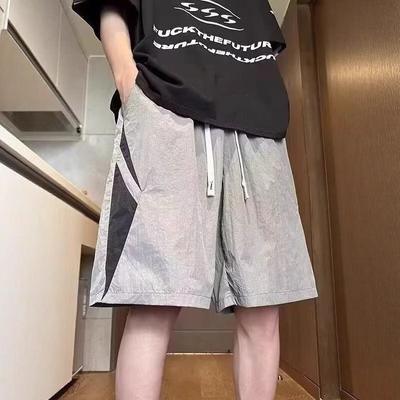 Tooling Men's Summer Retro Straight Wide-leg Shorts Loose Five-point Pants Bf Casual Pants Tide