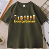 Beergetarian T Shirt Funny Beer Drinking Tee Oktoberfest GerUnisexy Beer Festival Tshirt Roud Neck Short Sleeve Male Clothing