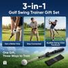Retractable Golf Swing Trainer, Telescopic Practice Club with Click Feedback, Right-Handed Ergonomic Grip & Arm Band, Grip/Posture Correction