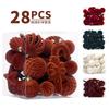 Christmas Ornaments Set Flockedshaped BaublesinsEuropean Ins StyleEuropean Style Flocked Shaped Baubles