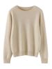 Women's 100% Pure Cashmere Round Neck Sweater - Warm, Soft, Seamless Knitwear