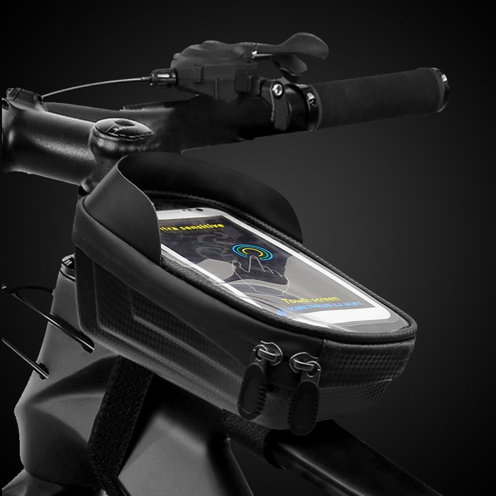 Bicycle Bag Phone Hard Case Cycling Top Front Tube Frame Bag Large Capacity Waterproof Touch Screen MTB Road Bike Bag Reflective