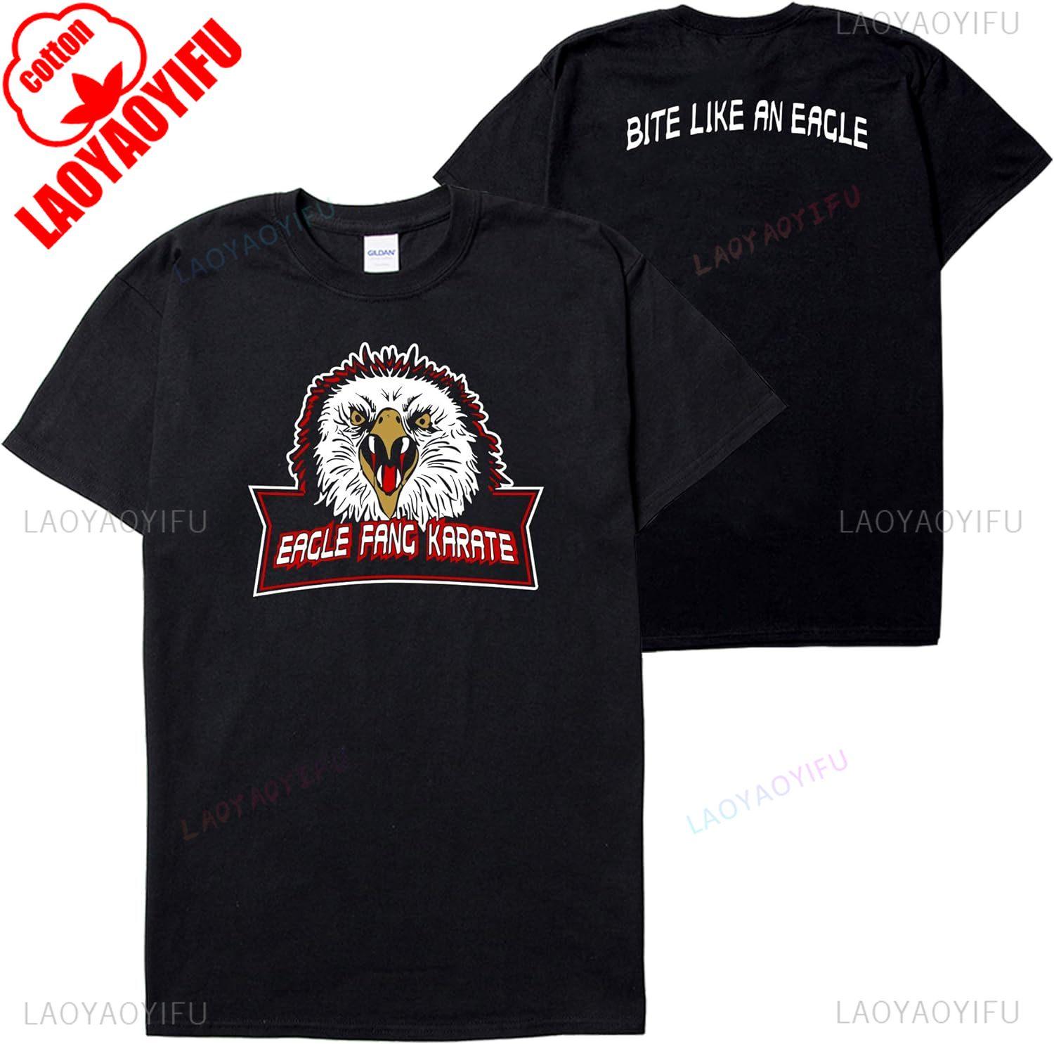 Футболка Eagle Fang Karate Мужская Смешная Футболка Поп-культуры Винтажная Повседневная С Принтом Унисекс Топы Удобные Мягкие Хлопковые Летние Футболки L