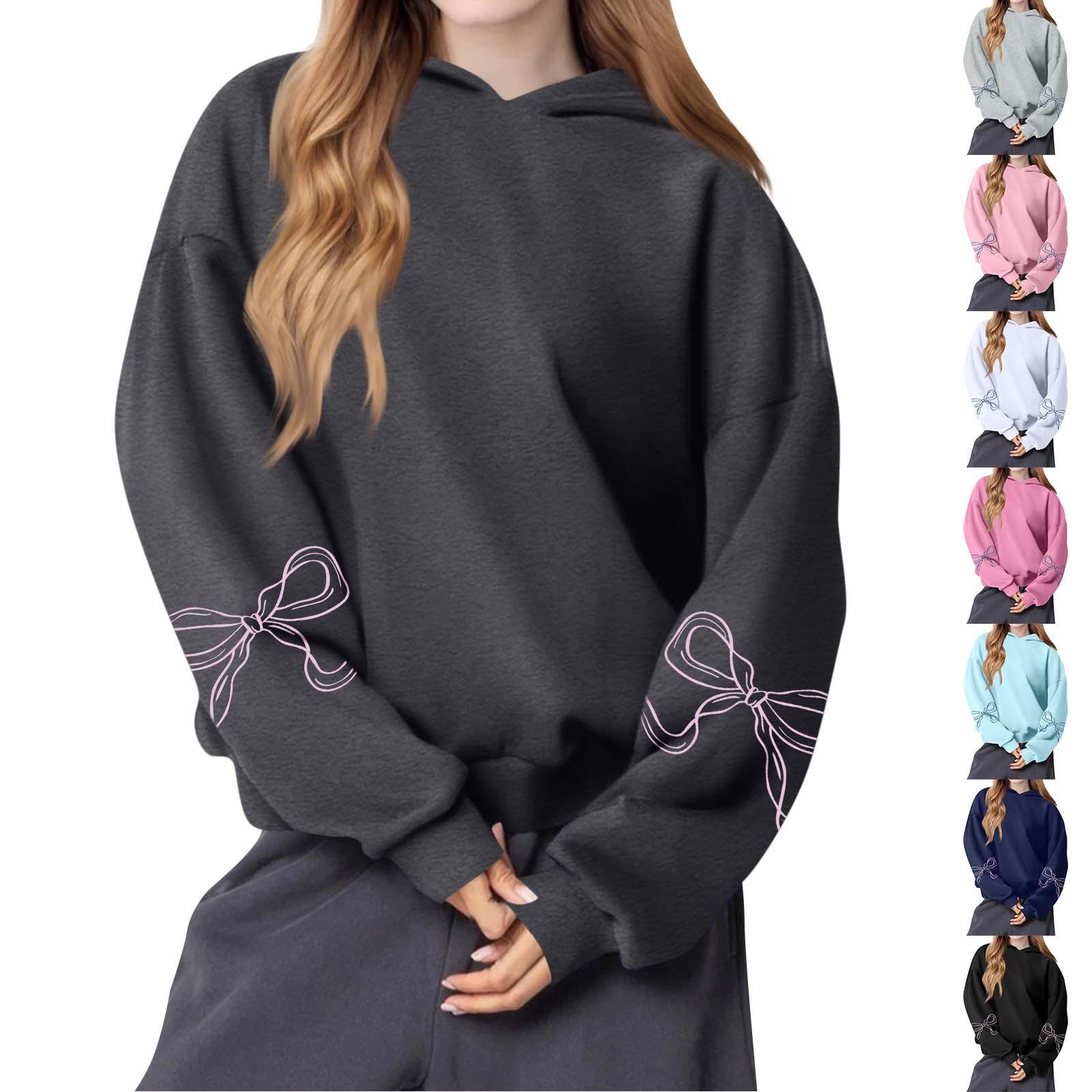 

Женская мода, женский легкий пуловер с длинными рукавами и карманами, толстовка с капюшоном в стиле консервативного стиля L розовый