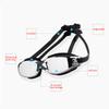 Adult -1.5 To -8.0 Myopia Electroplated Swim Glasses Waterproof Anti Fog Swim Goggles Custom Different Left Right Eye Degrees