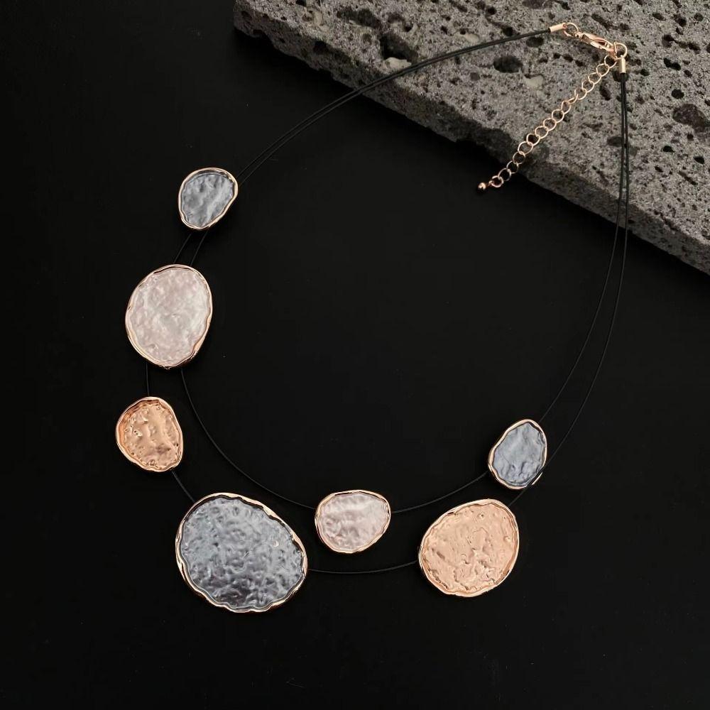 Colored Colorful Choker Irregular Neck Pendant Creative Women's Necklace  Women