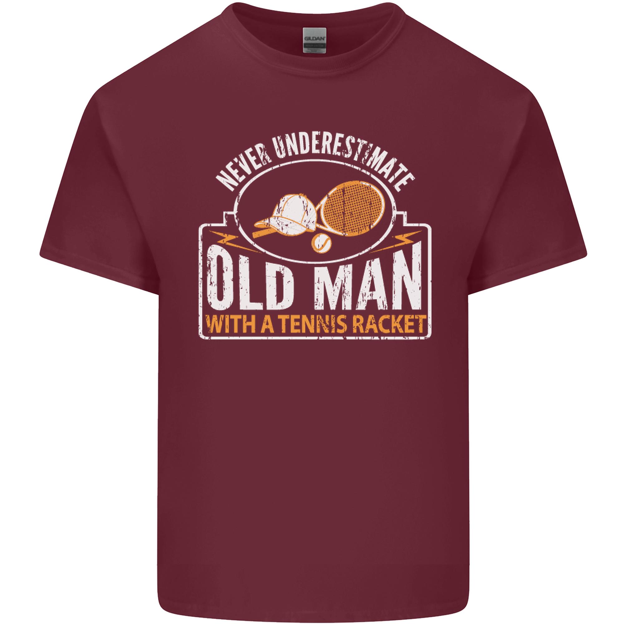 An Old Unisex Tennis Racket Player Unisexs Light Cotton TShirt S