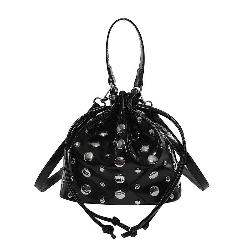 Punk Style Rivet Messenger Bag Women's New Summer Fashion Locomotive Style Shoulder Dumpling Bag