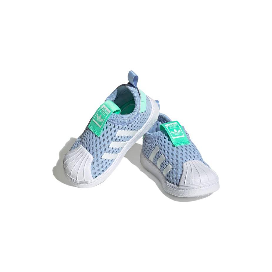 adidas Originals SUPERSTAR 360 2.0 Low-Top Kinder-Skateboardschuhe Blau Weiß Kinder im Alter von 3-7 Jahren FZ5604