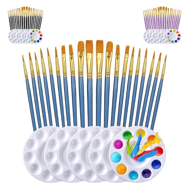 1 Set Watercolor Paint Brushes Set Nylon Hair Painting Brush Art Tool Drawing and Art Supplies For Creative Projects