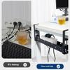 Adjustable Length Under Desk Cable Organizers Tray Retractables From 15.75 To 20.47 Inches For Office Home Desk Wire Management