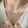 Double Layer Snake Bone Chain Round Bead Necklace for Women's Fashion, Minimalist Style, Niche High-end Neck Chain, Collarbone Chain