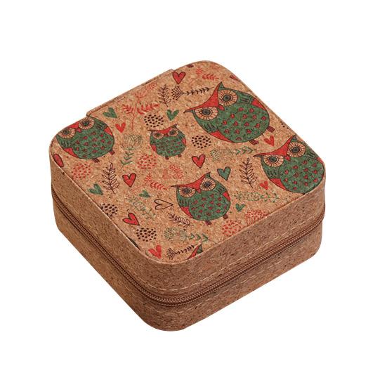 Retro Jewelry Case Portable Travel Jewelry Box Small Jewelry Organizer with Removable Divider Hooks for Earrings Rings Necklaces