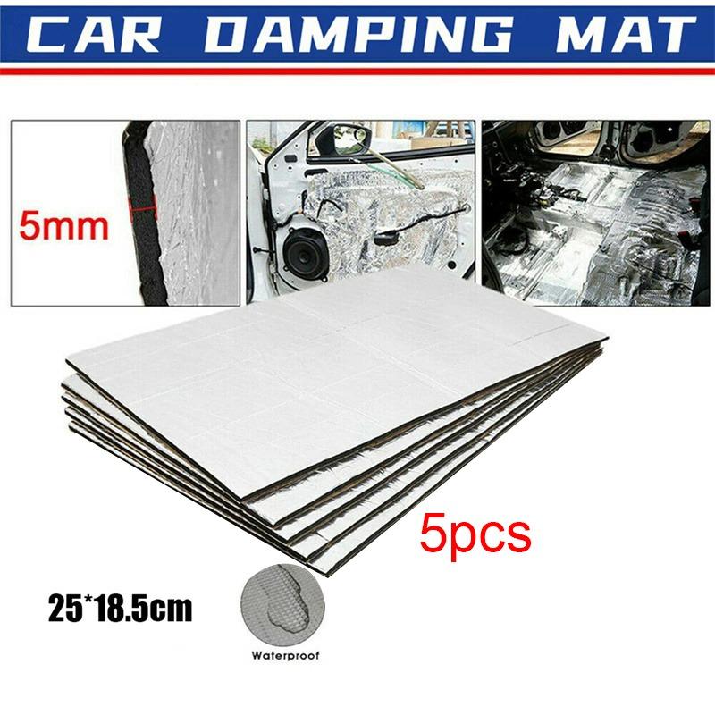 5/10 Sheets Car Sound Deadener Heat Insulation Mat for Auto Van Sound Proofing Deadening Insulation Mat Car Hood Noise Insulator