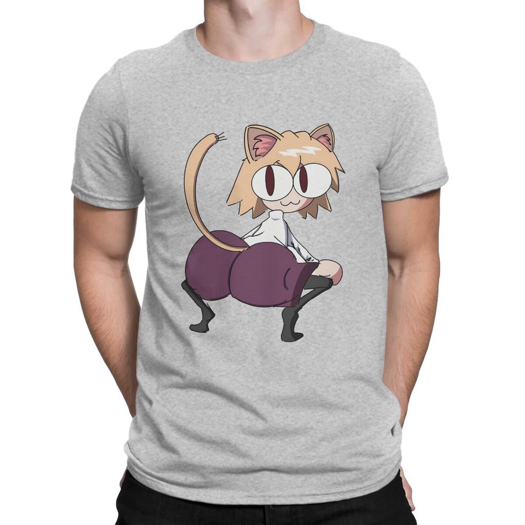 Sey Mens T Shirt Neco Arc NECOARC Cat Novelty Tees Short Sleeve Round Neck TShirt 100 Cotton Printed Clothes