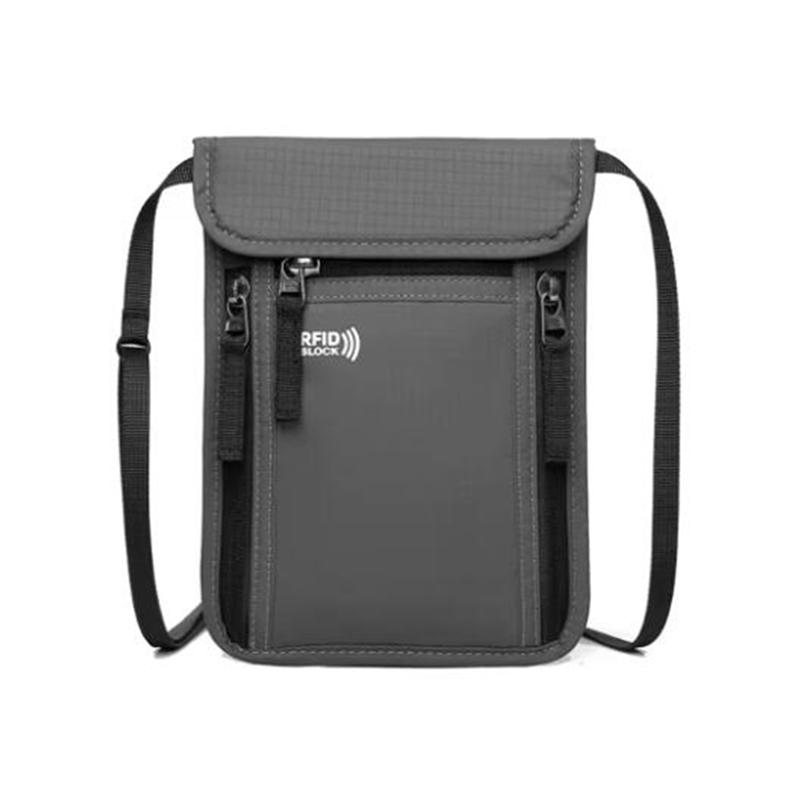 Multifunctional Passport Holder Neck Pouch for Women Men Lightweight Travel ID Card Holder Document Pouch Slim Crossbody Purse