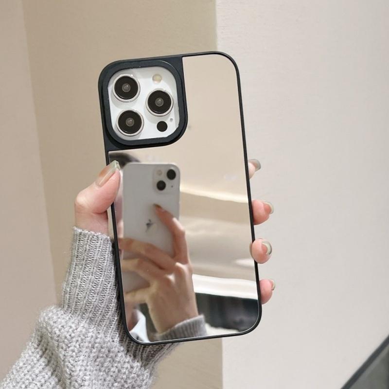 Luxury Makeup Mirror Phone Case For iPhone12 13 14 15 17Pro Max11 16Pro Max 17Pro iPhone Air 16Plus Hard Case MagSafe Compatible