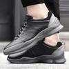 Trendy men's casual shoes Comfortable non slip high-quality Youth outdoor leisure adult breathable walking sports Black shoes