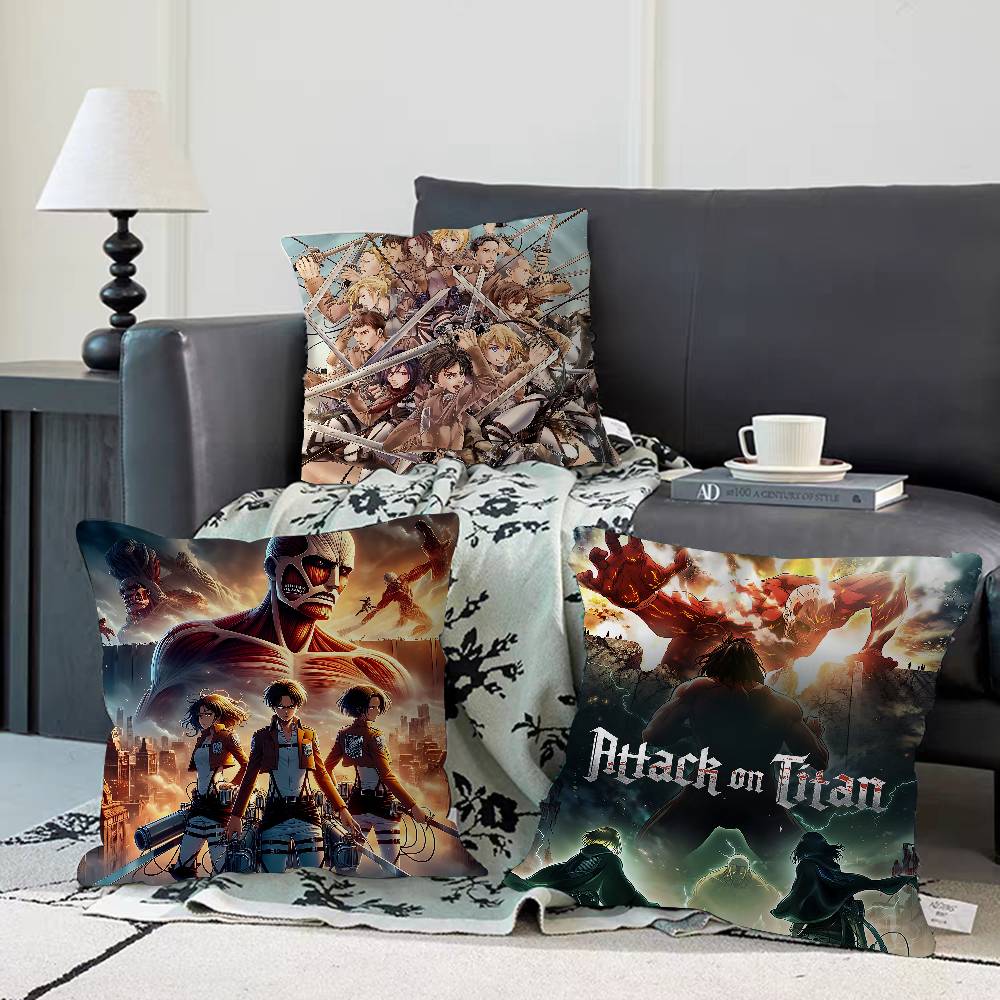 Anime Attack ON Titan Office Cushion Pillowcase Car Cushion Cover45X45CM Lumbar Pillowcase Sofa Pillowcover