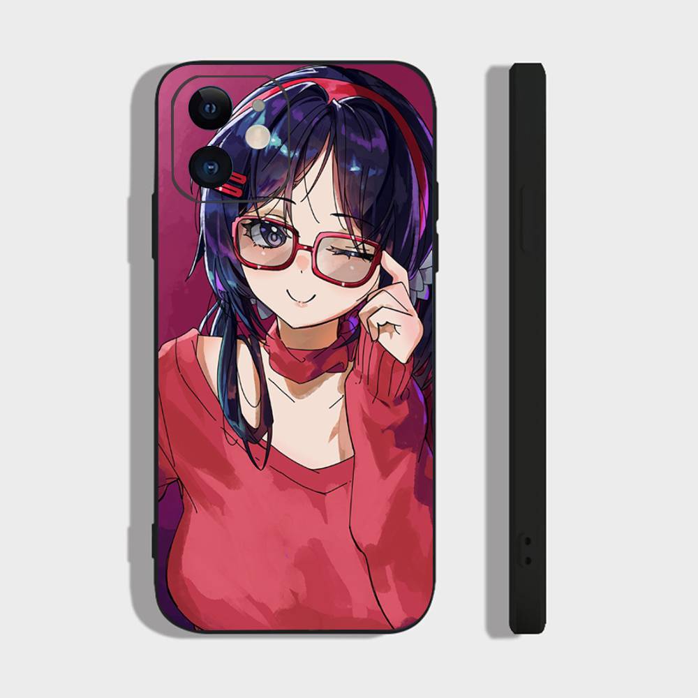 Anime Sleeping Mita Phone Case For IPhone 17 Air 16 15 14 13 Pro Max 11 12 Black Silicone Cover