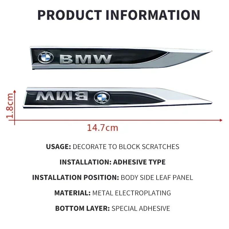 Emblème de logo métallique pour voiture, Décalcomanie Badge Lame d'aile Pour bmw e46 e39 e90 e60 e30 f10 f11 f20 f30 g20 g30 x1 x3 x5 z4 Accessoires Auto