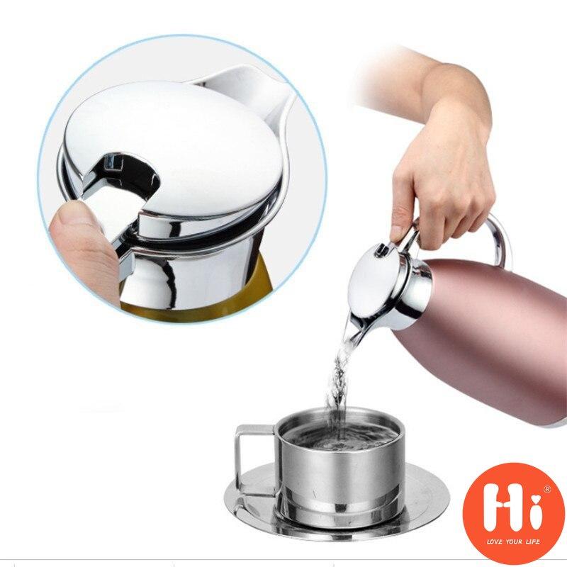 Hi Edelstahl-Isolierung, Vakuum-Thermo-Wasserkrug, Thermokaraffen, Reise-Wasserflasche, Wasserkocher, Kaffeekanne