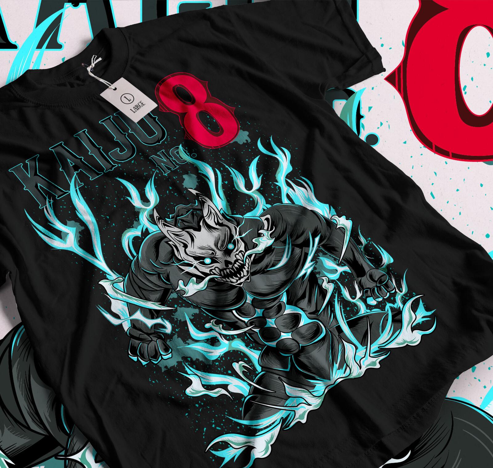 Kaiju no 8 T-Shirt Mens Womens Tees Top Mina Shiro kaij manga best anime black 008 L