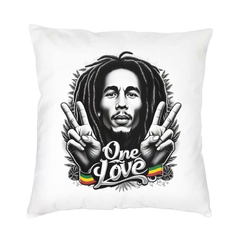 

Jamaica Reggae Music Bob Marley Square Pillow Case Decoration Cushions Throw Pillow for Sofa Doublesided Printing 30x30cm 12x12in