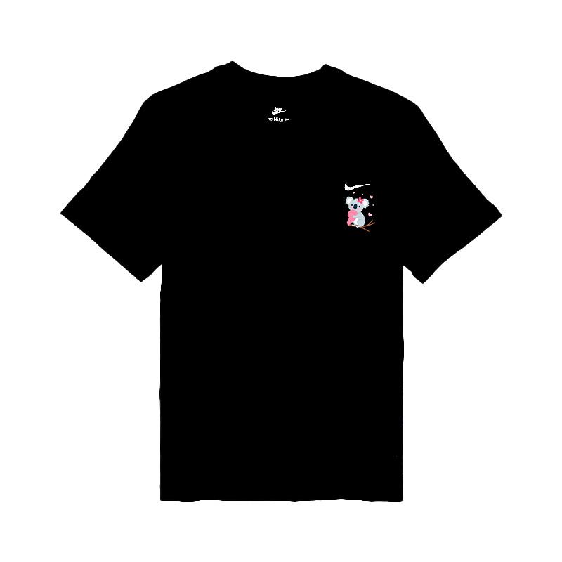 Nike Sportswear Koala Party Outdoor Breathable Embroidered Logo Crew Neck Casual Straight Fit Short Sleeve T-Shirt BV0508-010(TEAM702-BV12)