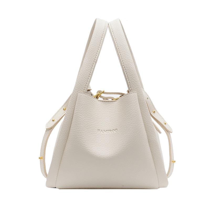Tasche Damen neue Frühjahrsmode Litschi-Muster weiches Leder Bucket Bag schlicht und vielseitig Pendler Single Shoulder Mutter und Kind Tasche
