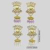 Exaggerated Devil's Eye Earrings Medieval Vintage Light Luxury Full Drops Tassel