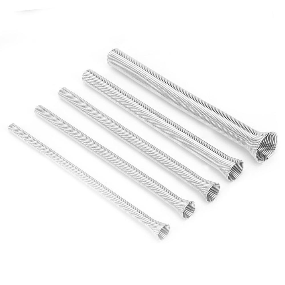 5PCS Thin Wall Compatible Pipe Bending Spring 1/4-5/8 Inch Wire Bending Spring Brass Tubing