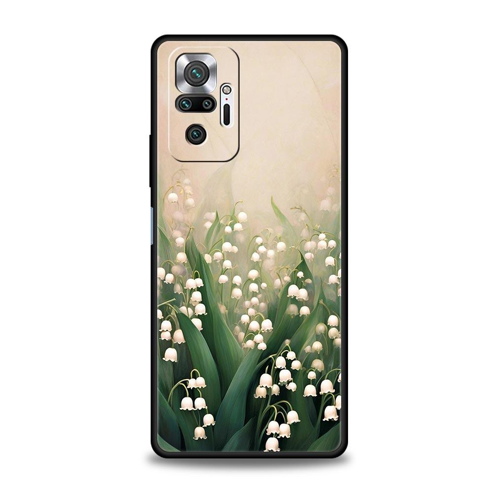 Lily Of The Valley Clear Floral Phone Case Cover for Redmi 14C 10C Note 15 14 13 12 10 11 K40 Pro Plus Soft TPU Shockproof Capas