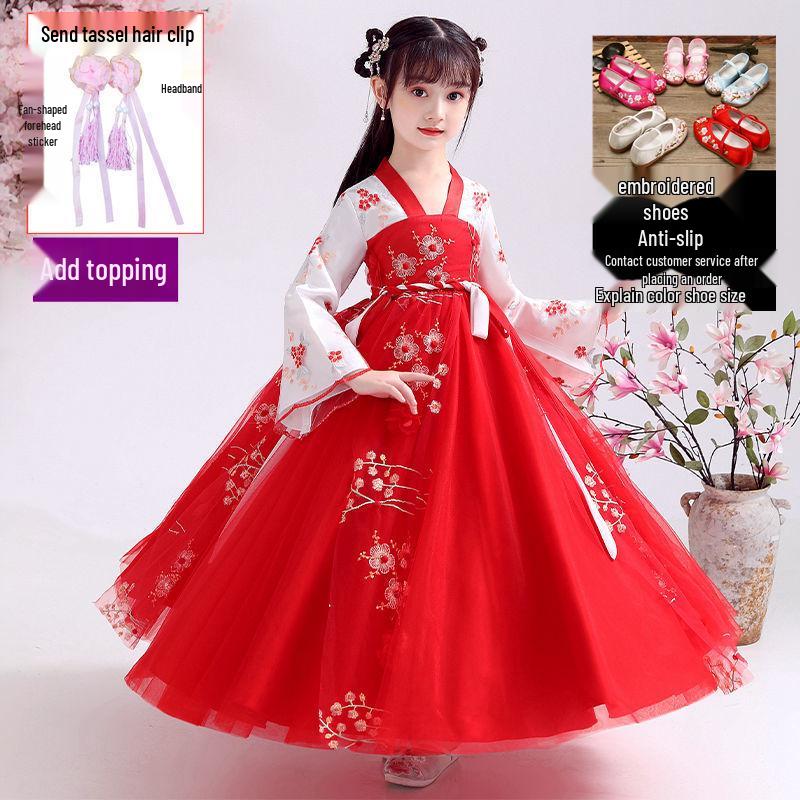 Vestito Principessa Hanfu Bambina Y - Gonna Stile Antico Primavera/Autunno 2024