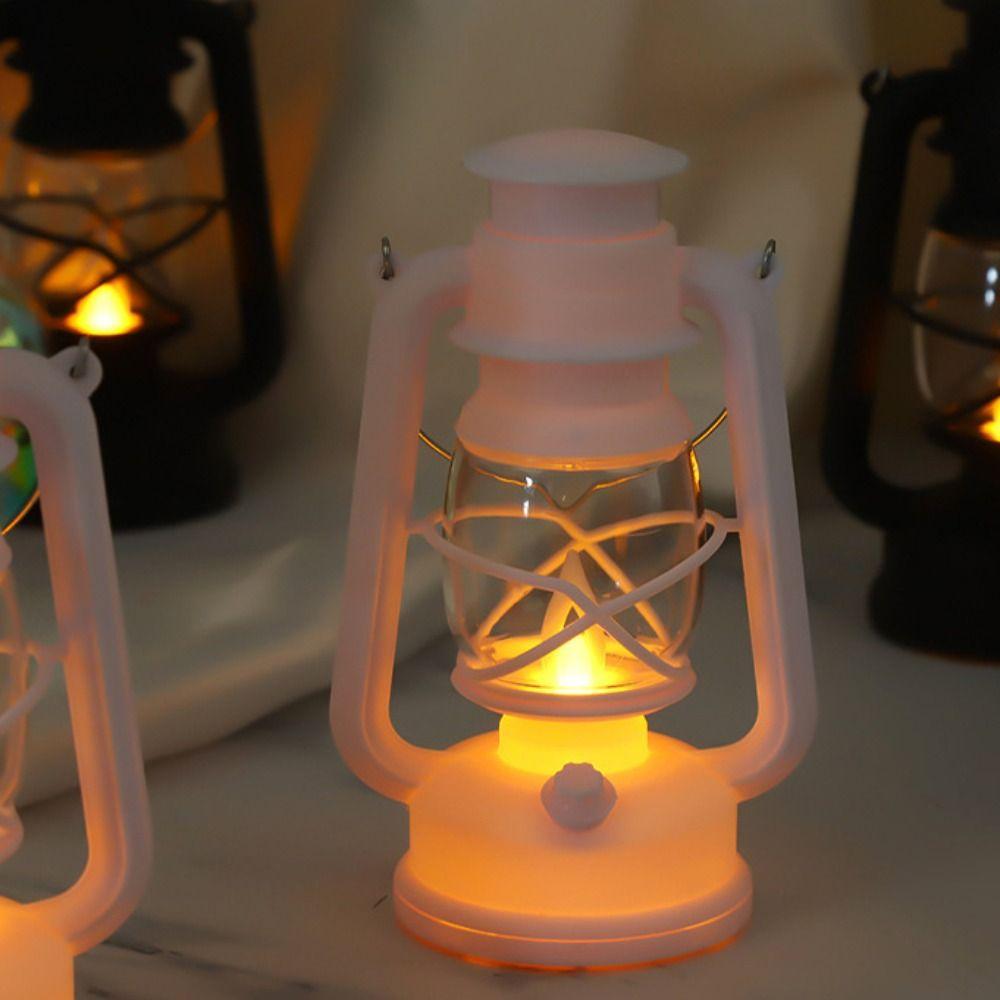 Retro LED Electronic Candle Light Creative Flameless Mini Square Night Lights Battery-Operated European Style
