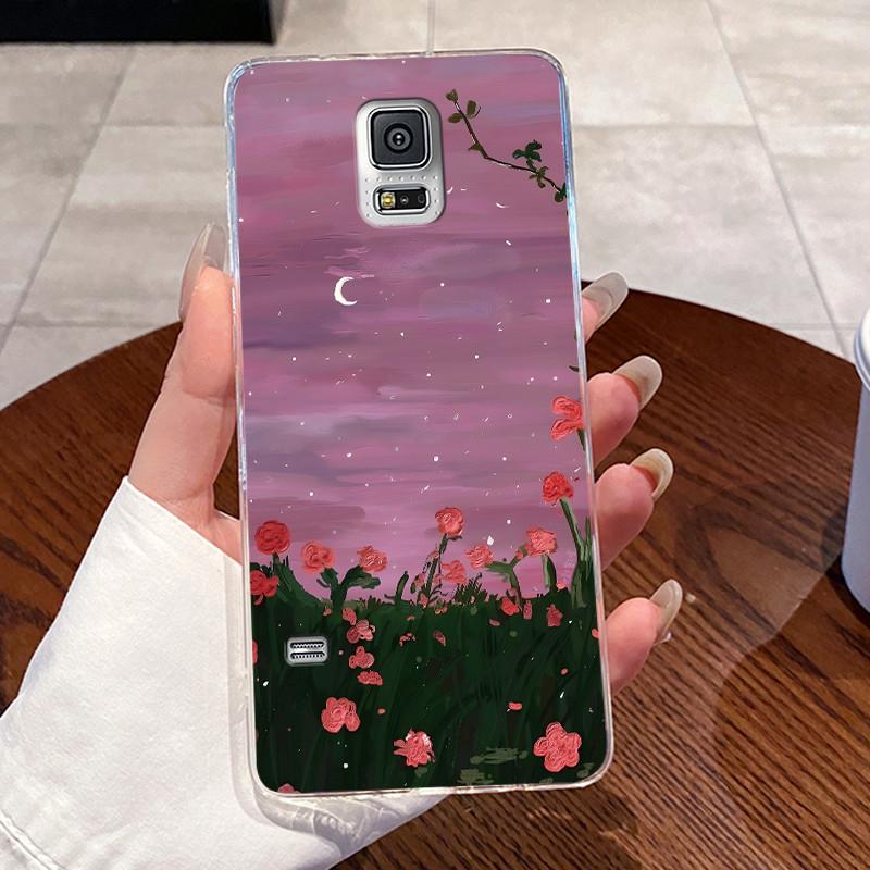 For Samsung Galaxy S5 SV GT-I9600 G900F S5 Neo Silicone Aesthetic Fashion Cute Cat Soft TPU Back Cover Transparent Phone Case