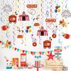 Circus Style Swirling Hanging Ornament 30 Pack Colorful Party Decorations Sustainable Paper Crafts Quick Setups Design