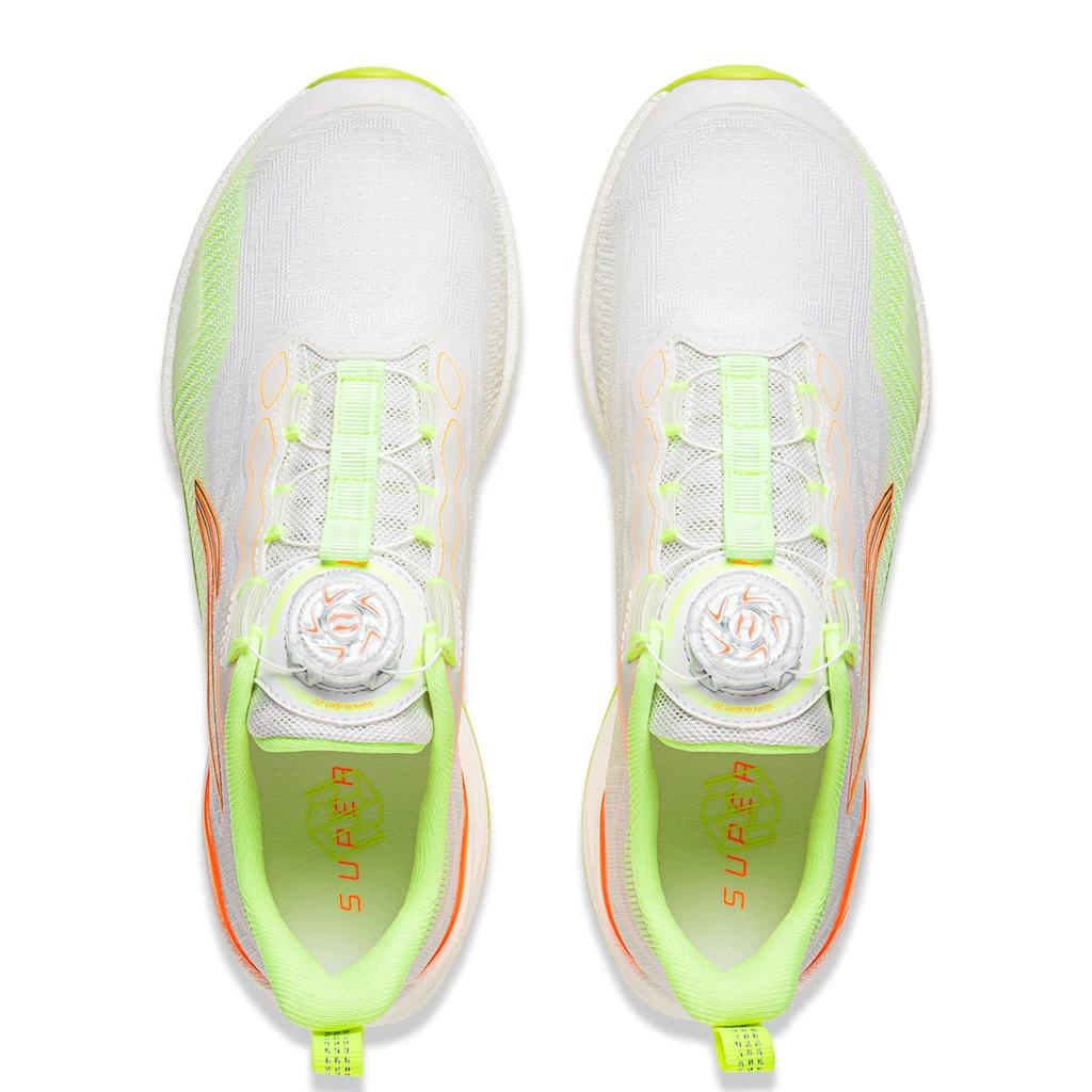 Li Ning Kids Ultra Light Comfortable Low Top Running Shoes Men sneaker White Green YKFV042-5