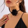 Elegant Long Rope Chain with Large Flower Choker Necklace for Women Trendy Charms Ladies 2026 Fashion Jewelry On Neck Decoration