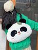 Panda Bag Plush With Zipper Closure For Daily Use And Cute Cartoon Style