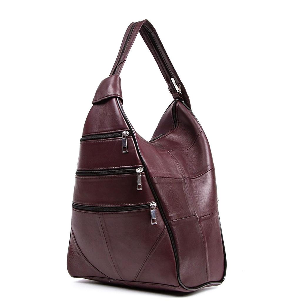 Elegant Leather Multi-Compartment Backpack