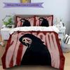 3Pcs Scream Horror Icon Bedding Set Soft Fabric Duvet Cover Pillowcases Home Christmas Xmas Halloween Gift 1 Duvet Cover 2 Pillowcase G1185