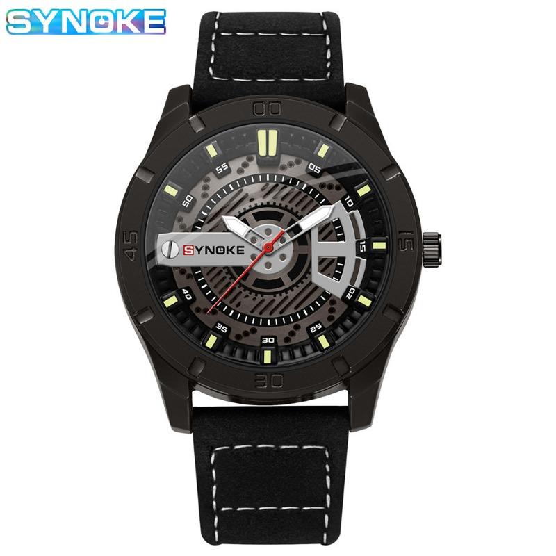 New Top Brand Quartz Watch Men's Fashion Sports Belt Retro Design Large Screen Fashion Watch